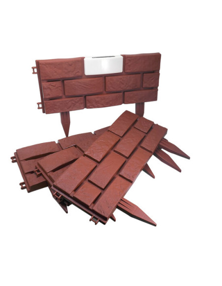 Gard de gradina decorativ, cu iluminare solara, set 4 buc, 42x29 cm