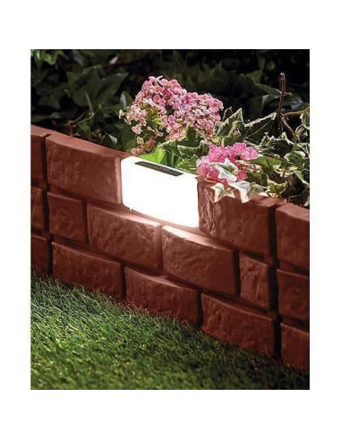 Gard de gradina decorativ, cu iluminare solara, set 4 buc, 42x29 cm