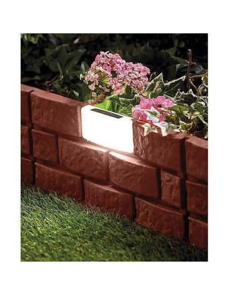 Gard de gradina decorativ, cu iluminare solara, set 4 buc, 42x29 cm