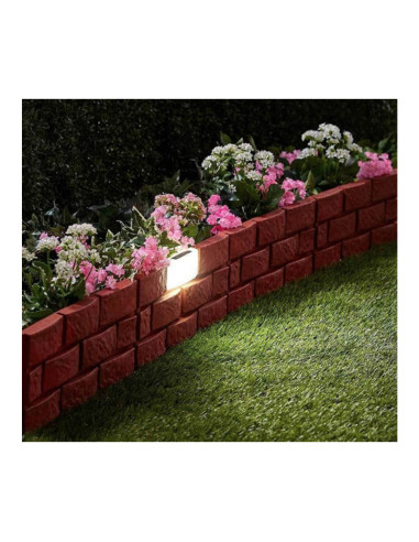 Gard de gradina decorativ, cu iluminare solara, set 4 buc, 42x29 cm