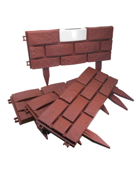 Gard de gradina decorativ, cu iluminare solara, set 4 buc, 42x29 cm