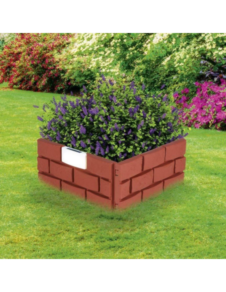 Gard de gradina decorativ, cu iluminare solara, set 4 buc, 42x29 cm