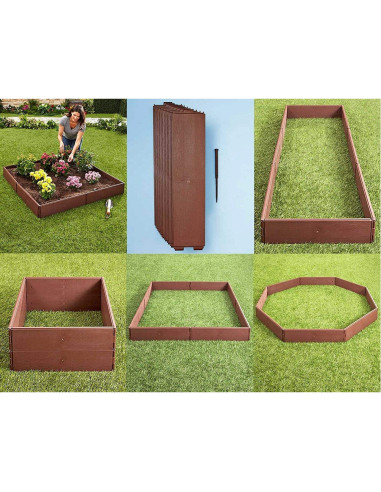 Cutie pentru flori, legume din polipropilena, 8 piese 57x13cm