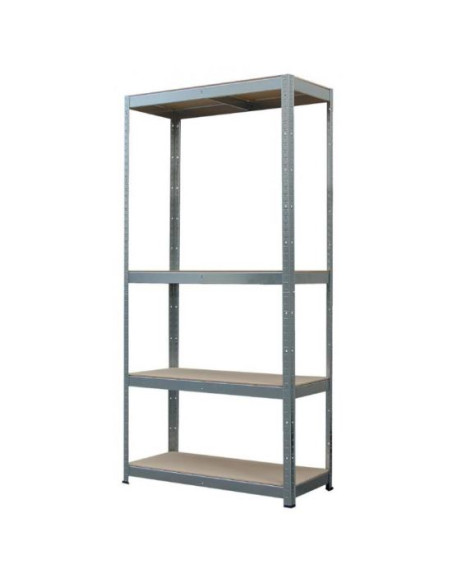 Raft depozitare, metalic, MDF, 4 polite, 150 kg, 70x30x150 cm