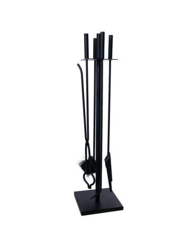 Set accesorii semineu, suport cu 4 piese, 81 cm