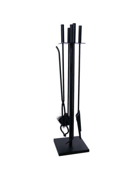 Set accesorii semineu, suport cu 4 piese, 81 cm