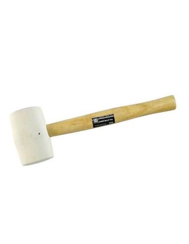 Ciocan cauciuc, coada lemn, alb, 680 g