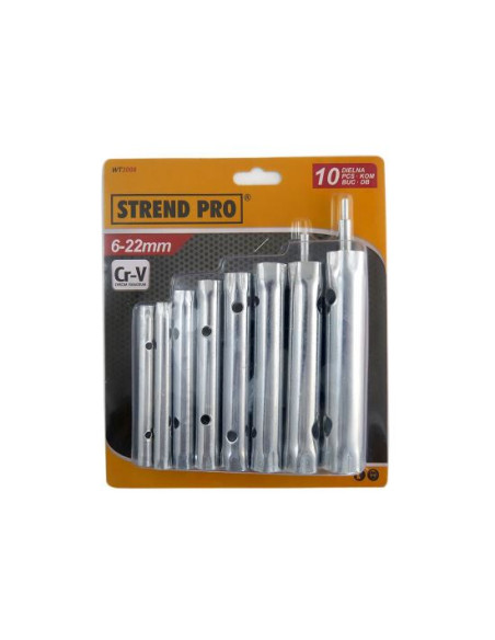 Set chei tubulare teava, 10 piese, 6-22 mm, Strend Pro
