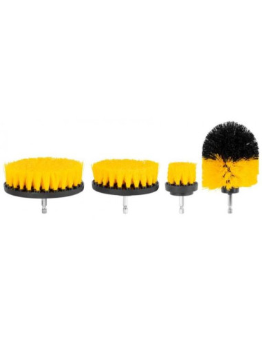 Perii curatat, pentru masina de gaurit, tija hexagonala, set 4 buc, Strend Pro