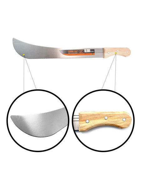 Maceta, otel, maner lemn, 60 cm, Strend Pro