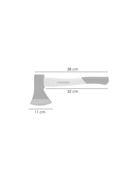 Toporisca, coada lemn, 600 g, 11x36 cm, Strend Pro