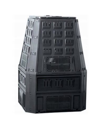 Compostor de gradina, 850 L, negru, Evoblack