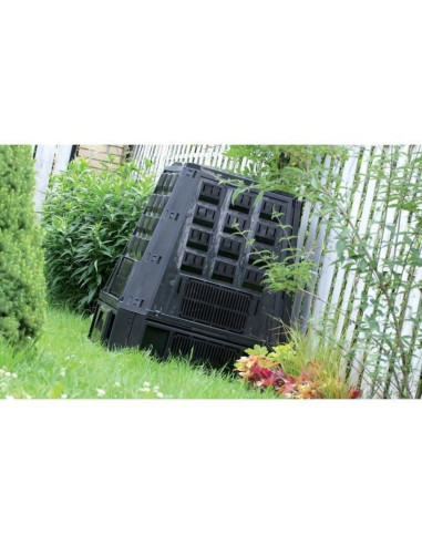 Compostor de gradina, 850 L, negru, Evoblack