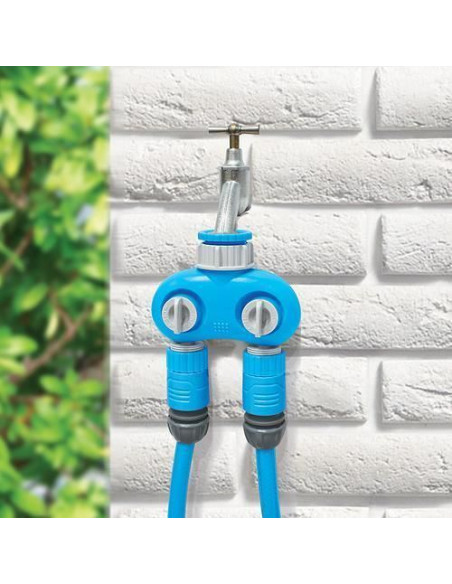 Adaptor robinet filet interior, 2 directii, ABS, albastru, 1", 3/4", Aquacraft
