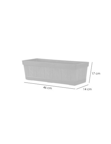 Jardiniera Woodeff, teak, 46x14x17 cm