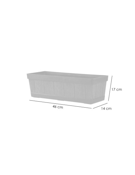 Jardiniera Woodeff, teak, 46x14x17 cm