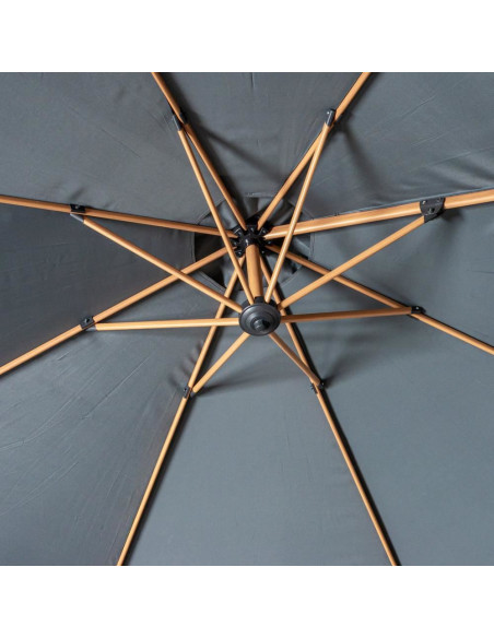 Umbrela gradina/terasa, cu articulatie, antracit, 300 cm, Roma