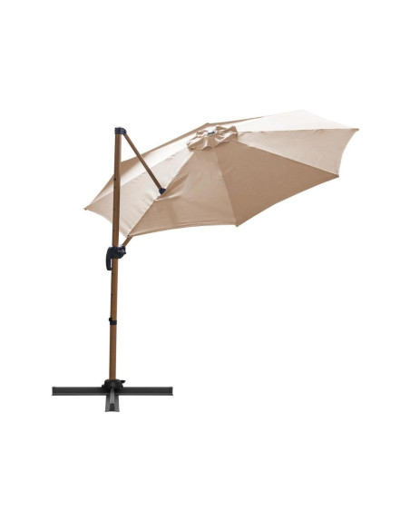 Umbrela gradina/terasa, cu articulatie, bej, 300 cm, Roma