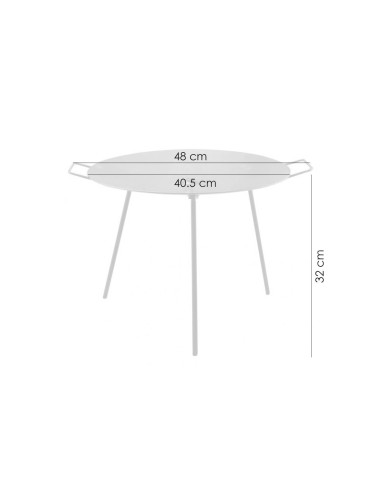 Disc pentru gratar, metalic, cu picioare si agatator, 40.5x32 cm, Perfect Home 