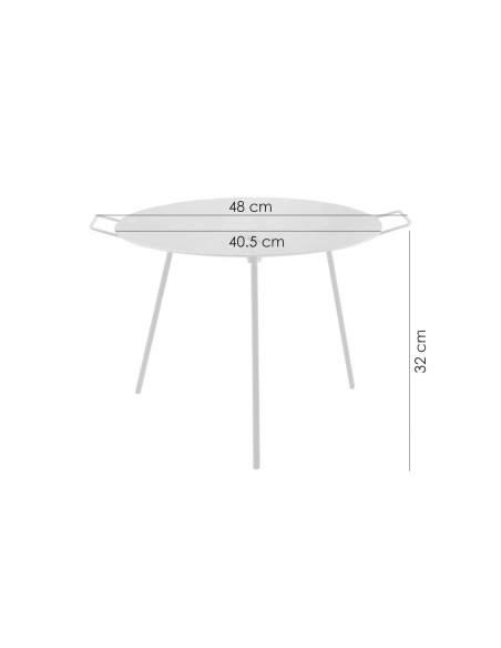 Disc pentru gratar, metalic, cu picioare si agatator, 40.5x32 cm, Perfect Home 