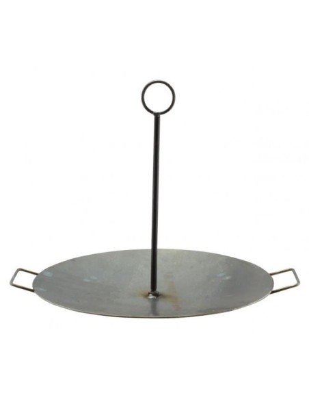 Disc pentru gratar, metalic, cu picioare si agatator, 48.7x32 cm, Perfect Home 