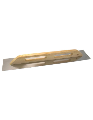 Gletiera inox, maner din lemn lung, 13x68 cm