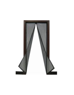 Plasa pentru usa impotriva tantarilor, mustelor si altor insecte, cu magnet, neagra, 210x100 cm