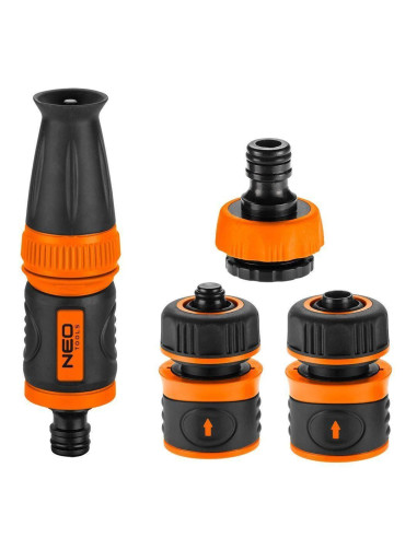 Furtun de gradina, antirasucire, 6 straturi, 50 m, cu pistol stropit si 4 accesorii, 1/2", NEO