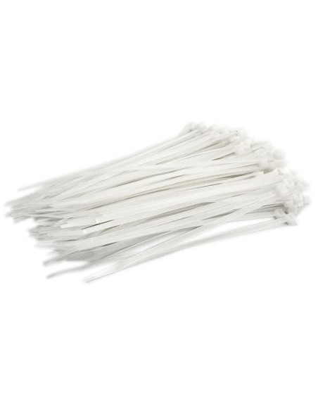 Coliere (fasete) plastic albe 4.8x300 mm, set 100 buc, Beorol
