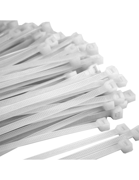 Coliere (fasete) plastic albe 4.8x300 mm, set 100 buc, Beorol