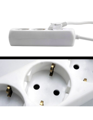 Prelungitor electric cu impamantare si protectie copii, 3 prize, cablu 3m