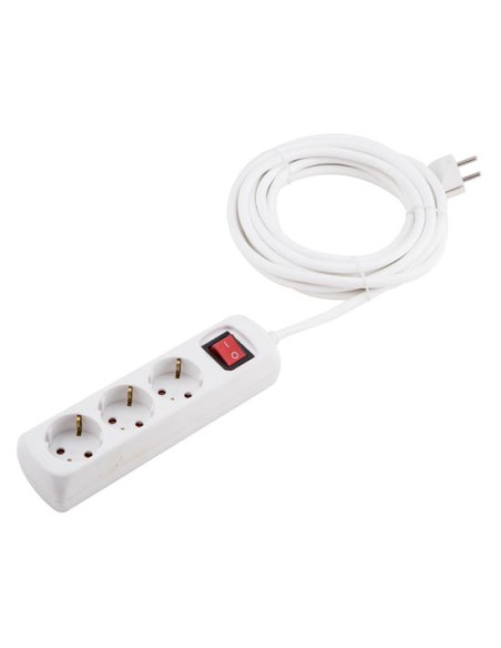 Prelungitor electric 3 m, 3 prize cu intrerupator, BEOROL