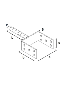 Suport grinda metalic, zincat, 140 mm, Strend Pro 2