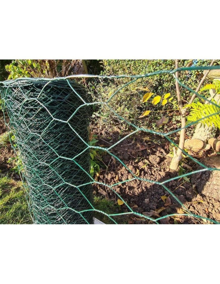 Gard plasa rabitz, pvc, verde, 20 mm, 0.9 mm, inaltime 1 m