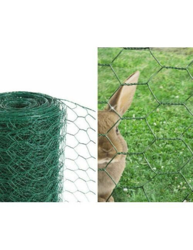 Gard plasa rabitz, pvc, verde, 13 mm, 0.9 mm, inaltime 0.5 m