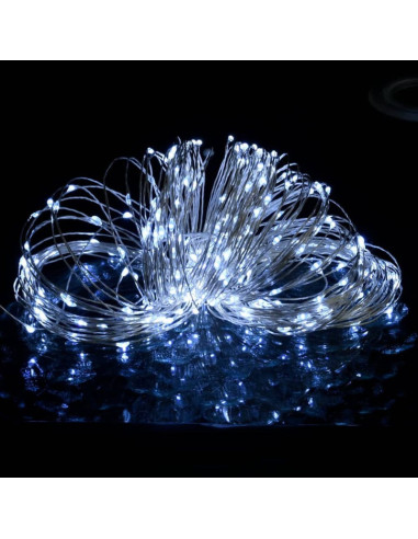 Instalatie de Craciun cu telecomanda, Perdea de lumini, 3 x 3 m, 300 LED-uri, Alb Rece