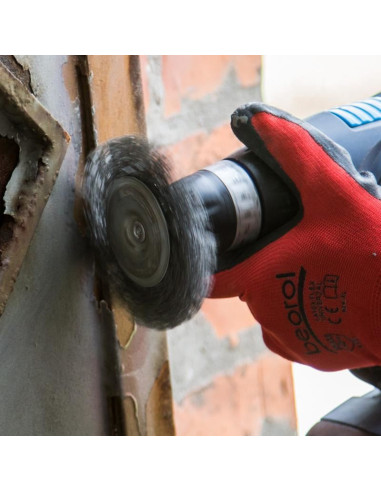 Perie sarma otel, circulara, cu tija, 75 mm, Beorol