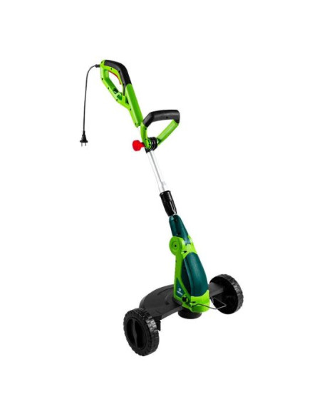 Motocoasa, trimmer, pentru tuns iarba, electric, cu 2 roti, 550 W, 32 cm, Verto