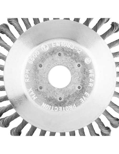 Perie sarma, tip cupa, cu toroane, pentru motocoasa/trimmer, otel, 200x25.4 mm, Graphite