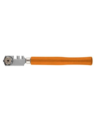 Taietor diamant sticla, maner lemn, 130 mm, NEO
