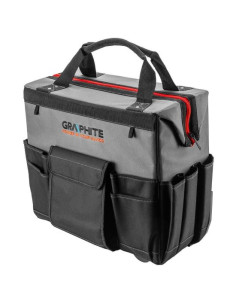 Geanta scule, poliester, 11 buzunare, cu roti si maner telescopic, 42 L, 41x21x24 cm, Graphite Energy