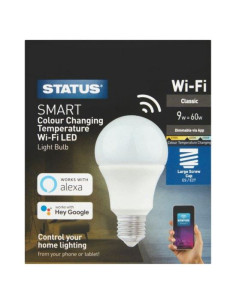 Bec led, iluminare smart, temperatura lumina reglabila, E27, 9W