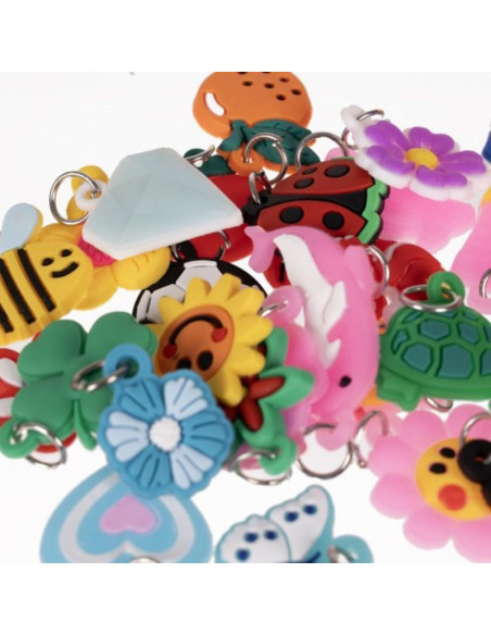 Set creativ pentru copii, 3000 piese, benzi de cauciuc, cro?etate si elemente decorative pentru creare bratari si bijuterii colo