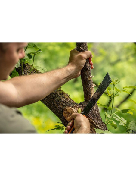 Maceta, inox, maner TPR+PP, model Survival, cu teaca, 40 cm, NEO