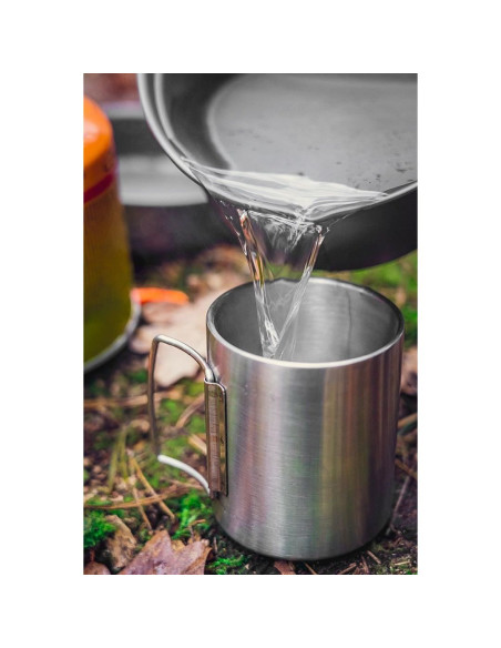 Oala si tigaie turistica, camping, aluminiu, cu accesorii, set 8 piese, NEO 