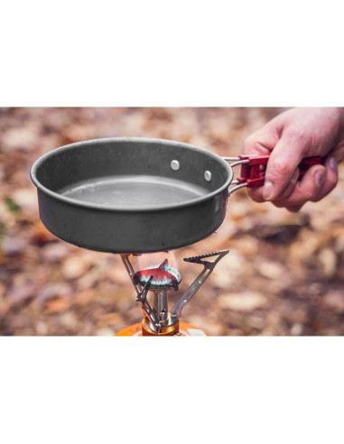 Oala si tigaie turistica, camping, aluminiu, cu accesorii, set 8 piese, NEO 