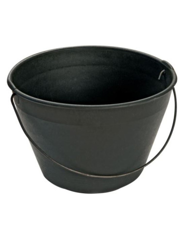 Galeata pentru constructii, maner metalic, neagra, 12 L, Beorol