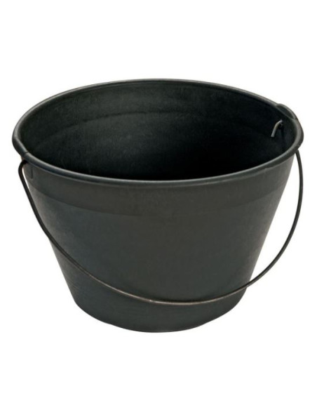 Galeata pentru constructii, maner metalic, neagra, 12 L, Beorol