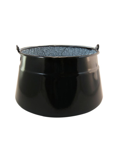 Ceaun emailat cu maner, fund plat, 20 L, Perfect Home