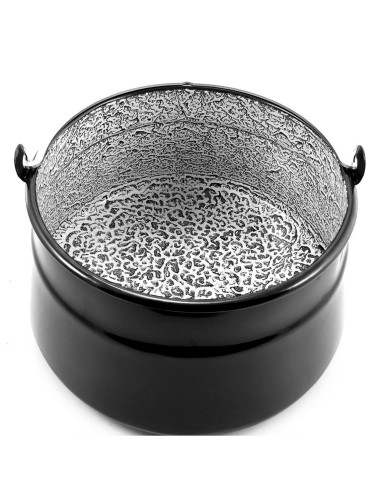 Ceaun emailat cu maner, fund plat, 20 L, Perfect Home